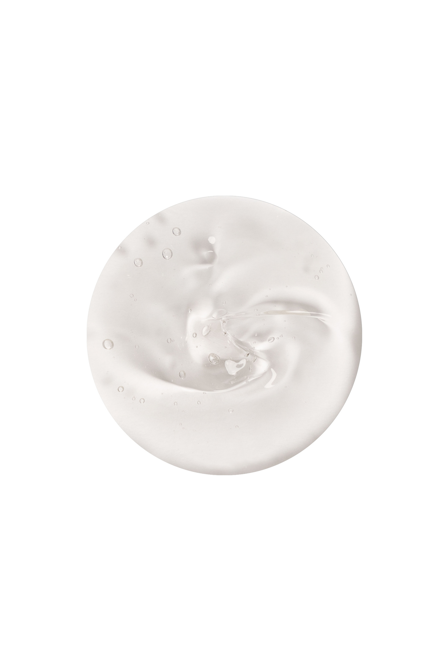 Texture shot of Meisani's Puri-Tea Salicylic Acid Cleansing Gel against a white background.