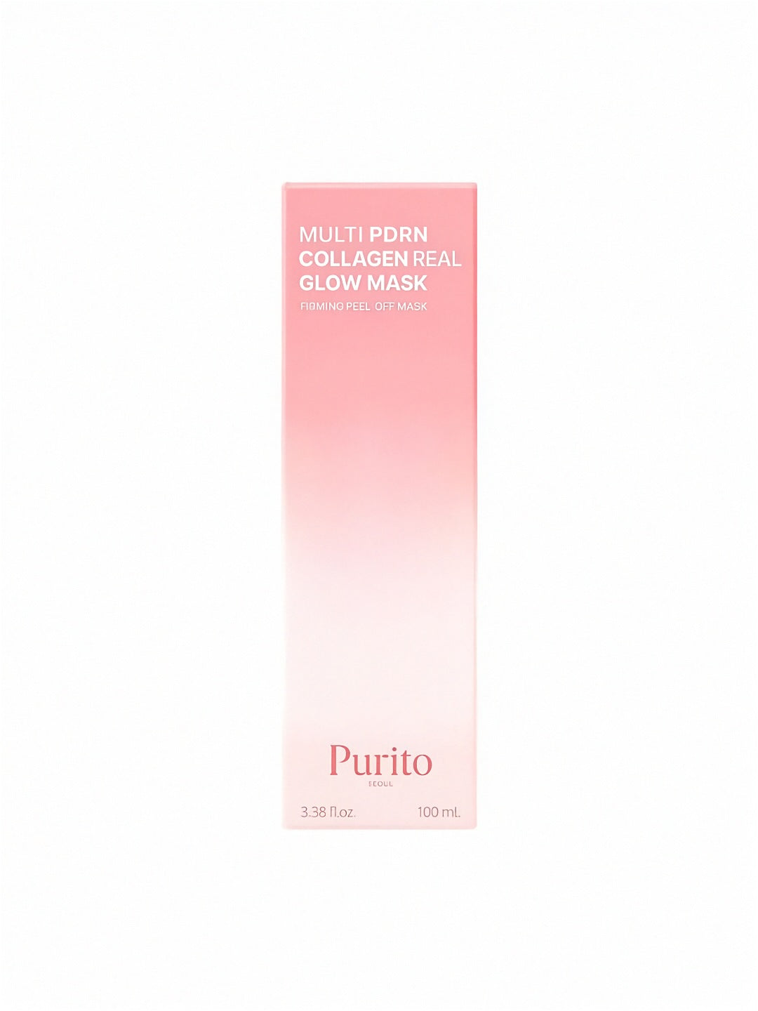 Retail box for Purito Multi PDRN Collagen Real Glow Mask on a white background