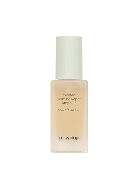 Dewadap Cicatea Calming Repair Ampoule bottle on a white background. Available at Sinless Skincare Switzerland.