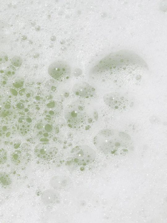 Close-up of foam bubbles