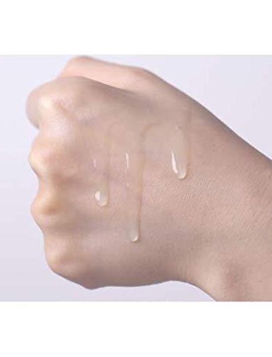 Close up of the back of a person's hand with streaks of Klairs Supple Preparation Unscented Toner running down.