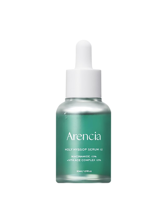 Arencia Holy Hyssop Serum 12 on a white background. Available at Sinless Skincare Switzerland.