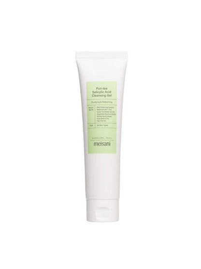 Meisani Puri-Tea Salicylic Acid Cleansing Gel – full-size bottle on white background