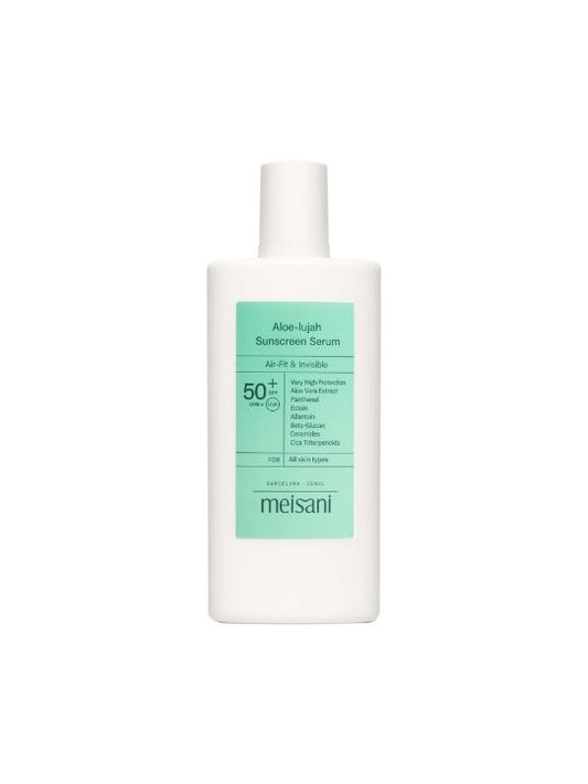 Meisani Aloe-lujah Sunscreen Serum on a whitebackground