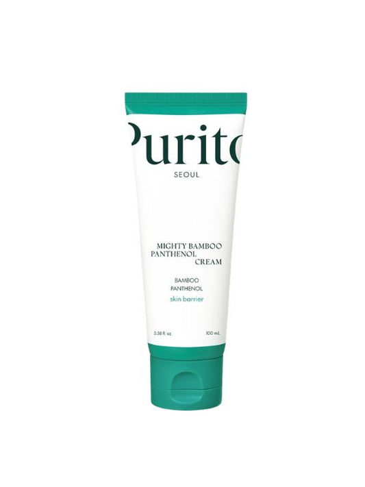 Tube of Purito Mighty Bamboo Panthenol Cream on a white background