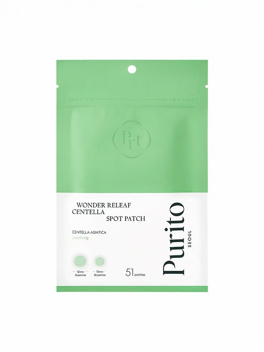 Purito Wonder Releaf Centella Spot Patch packaging on a white background