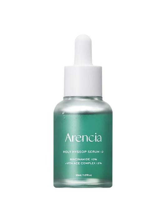 Arencia Holy Hyssop Serum 12 bottle on a white background