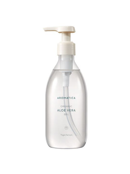 300ml bottle of Aromatica Organic Aloe Vera Gel on a white background