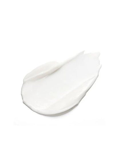 White cream swatch on a white background