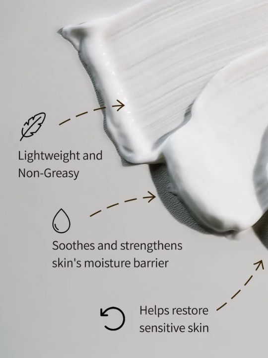 Infographic of skin benefits of Herbloom's Kombucha Vegan Collagen Cream on a light grey background