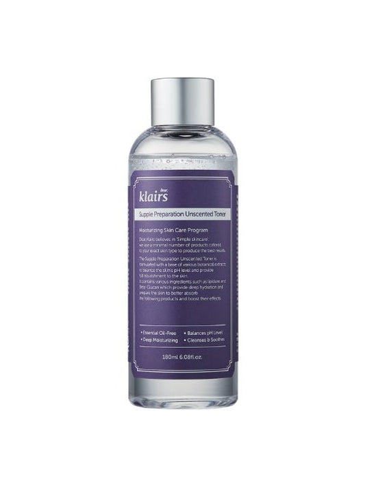 Klairs Supple Preparation Toner Unscented bottle on a white background