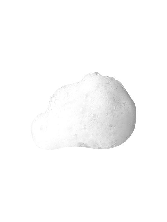 Ondo Beauty 36.5 PHA & Saponaria Purifying Foaming Cleanser bubbly texture on a white background