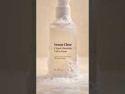 Herbloom Green Clear Cleansing Oil to Foam bubbles