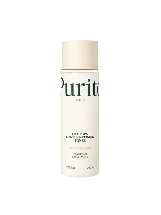 Bottle of Purito Oat PDRN Gentle Refining Toner on a white background