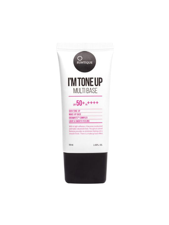 Tube of Suntique I'm Tone Up Multibase on a white background