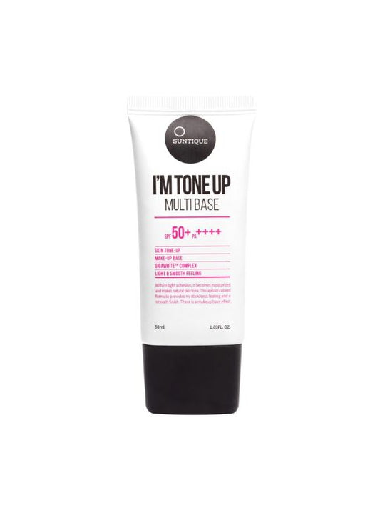 Tube of Suntique I'm Tone Up Multibase on a white background