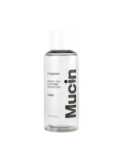Bottle of Vegreen Alcohol-Free Mucin Toner on a white background